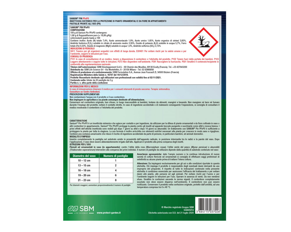 Insetticida in Pastiglie per Terreno e Piante su Vaso Sanium - immagine 2