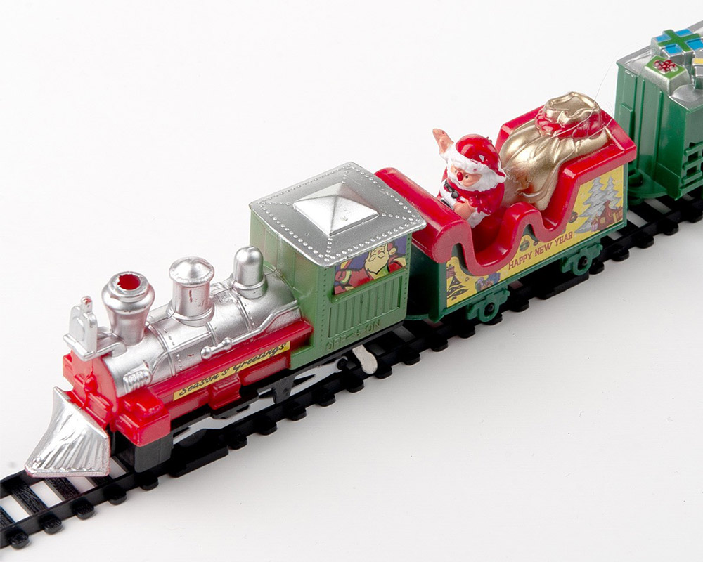 Set 26pz trenino natalizio classico c/musica e led in movimento - immagine 2