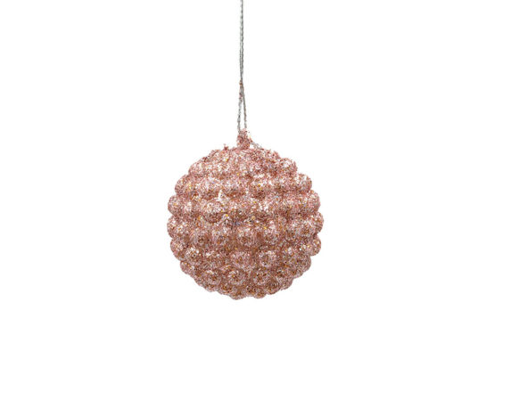 Sfera 50mm rosa glitterata