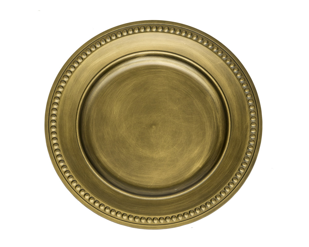 Sotto piatto maidmoiselle oro c/pallino