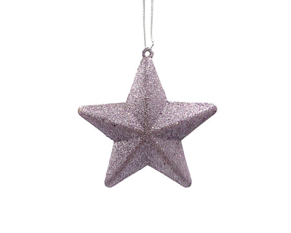 Pendaglio stella c-glitter lilla