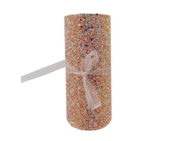 Nastro natalizio rosa gold c-glitter
