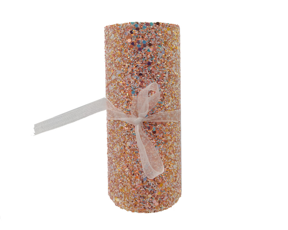 Nastro natalizio rosa gold c-glitter