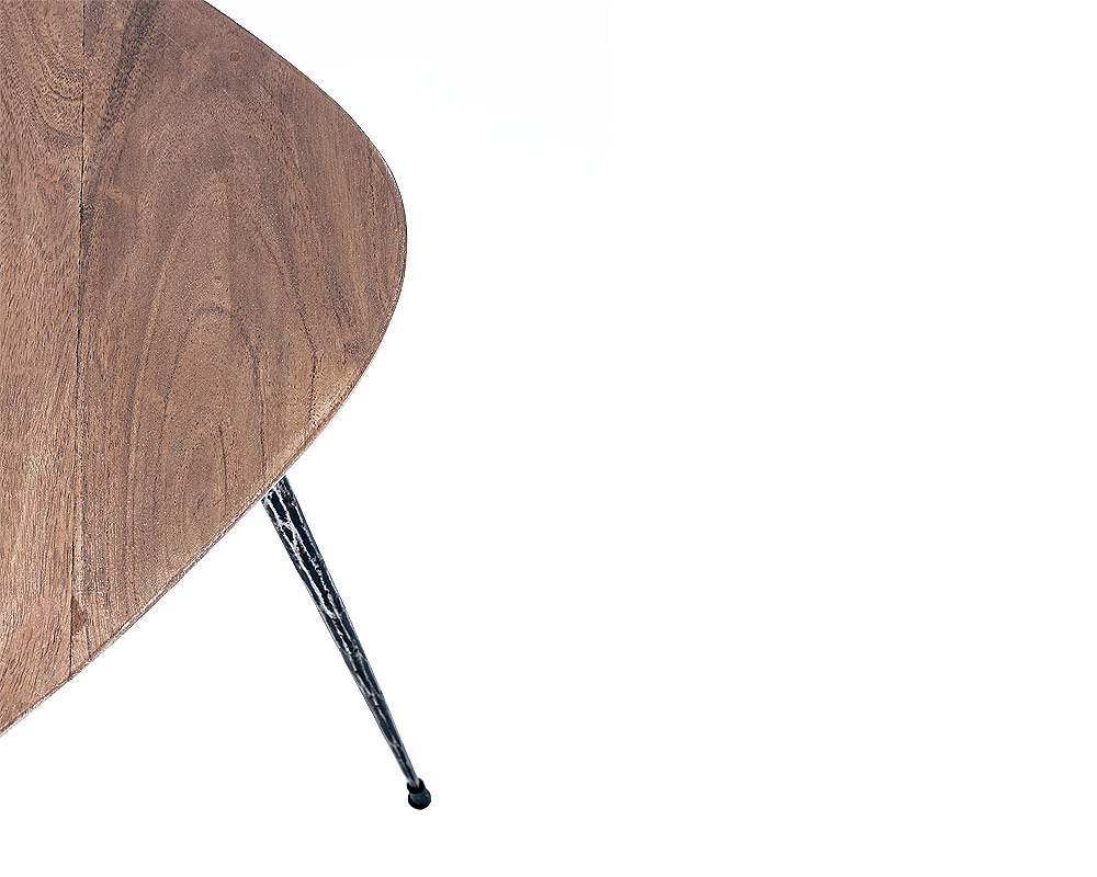 Tavolino Boscage Large in Legno di Mango e Acciaio - immagine 2