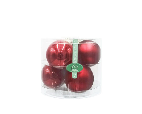 Box 6 pezzi 10cm rosso mix