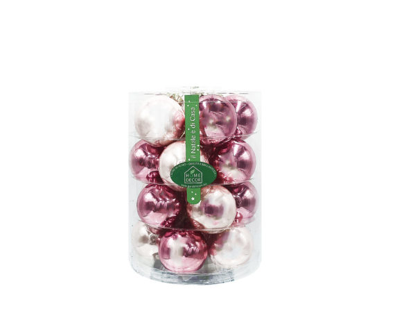 Box 20 sfere d6 cm rosa mix 2