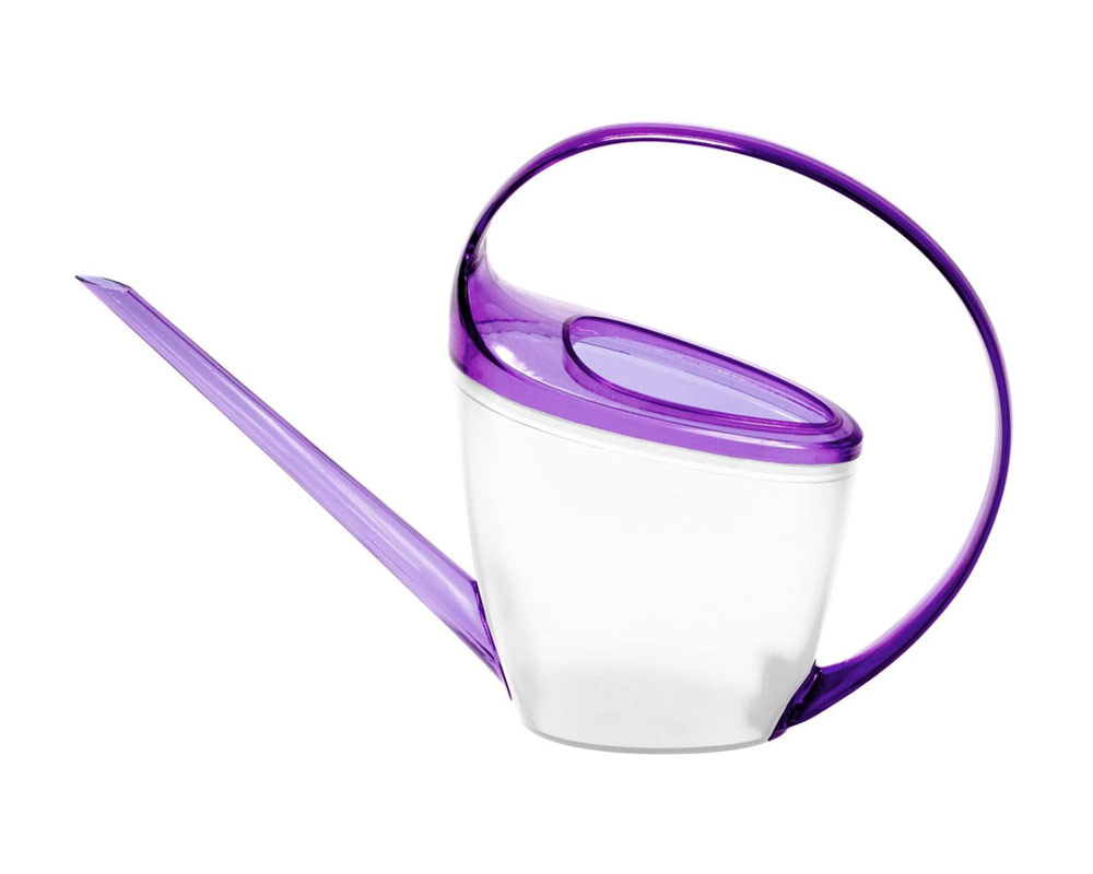 Annaffiatoio Loop Viola e Trasparente in Plastica