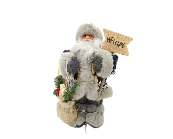 Babbo natale c/sacco h30 grigio