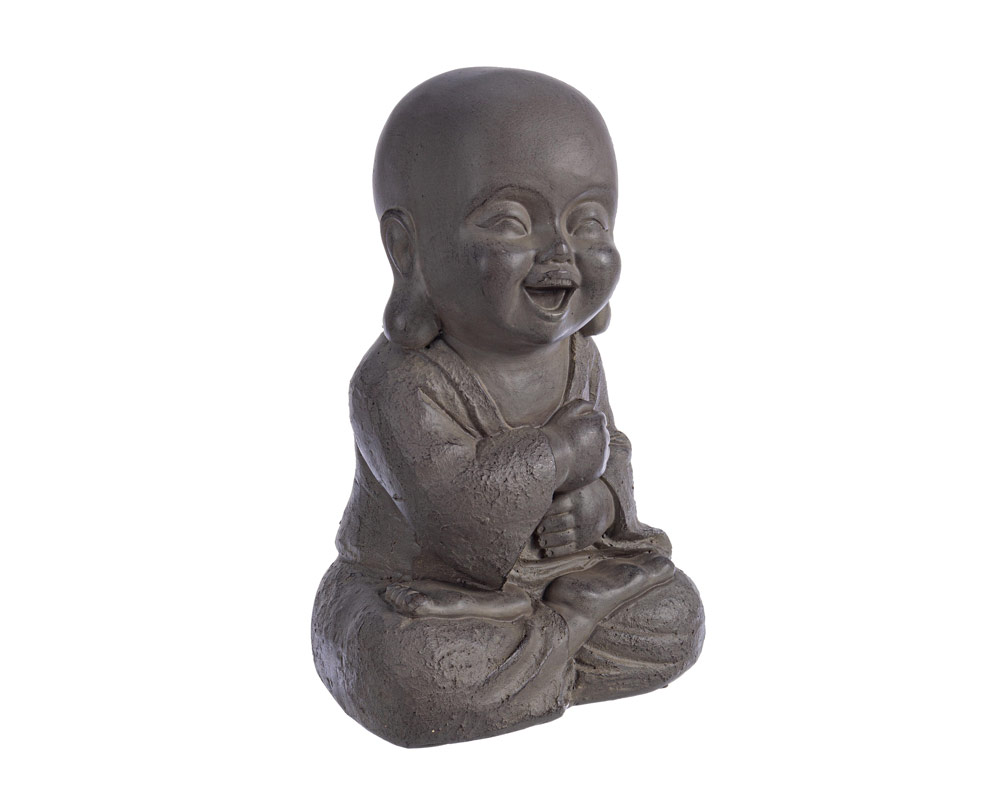 Statua Garden Buddha Felice 32h in Argilla