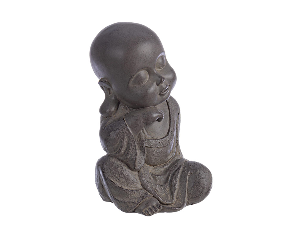 Statua Garden Buddha Sereno 31h in Argilla