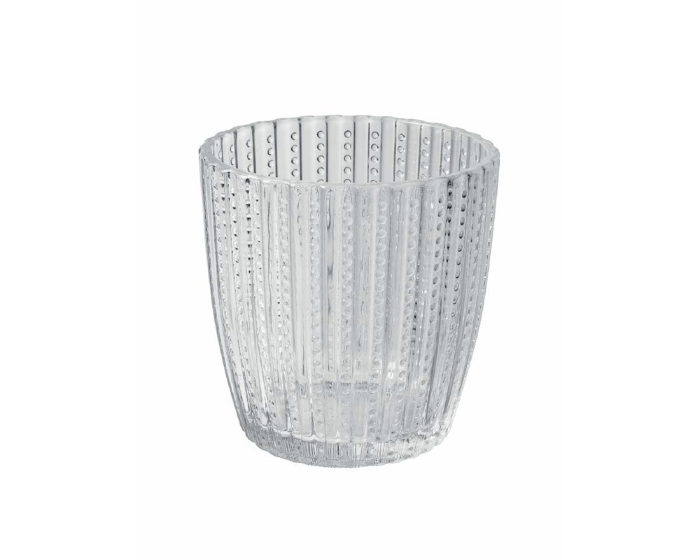 Set 6 Pz Bicchieri D'Acqua Trasparenti Geometrie in Vetro - immagine 3