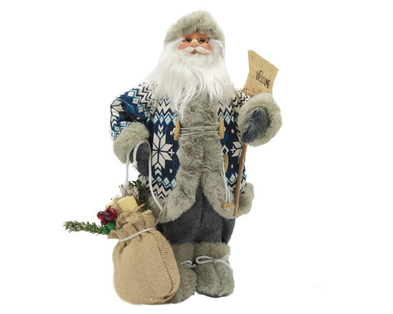 Babbo natale c/sacco h45 grigio