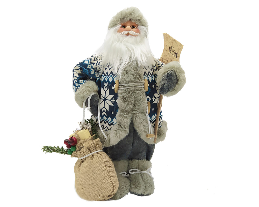 Babbo natale c/sacco h45 grigio