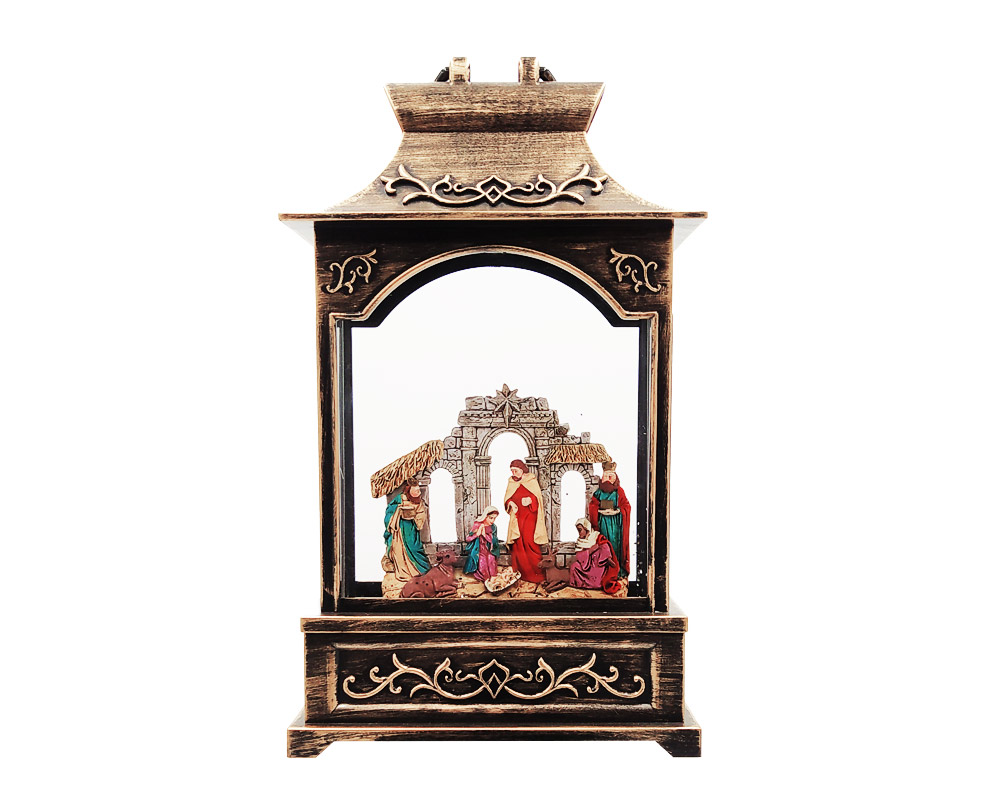 Lanterna nativita' c-led e glitter in movimento