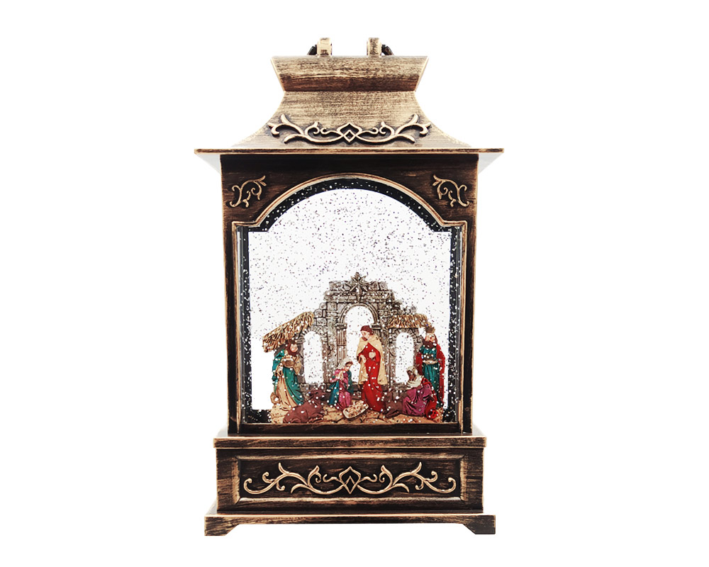 Lanterna nativita' c-led e glitter in movimento - immagine 2