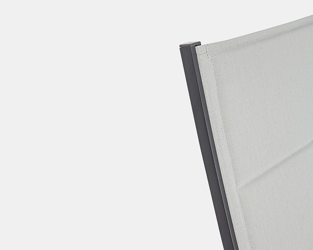 Lettino Regolabile Cleopas Antracite in Alluminio e Textilene - immagine 8