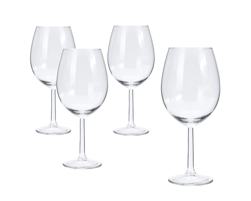 Set 4 Pz Calici da Vino 430ml in Vetro