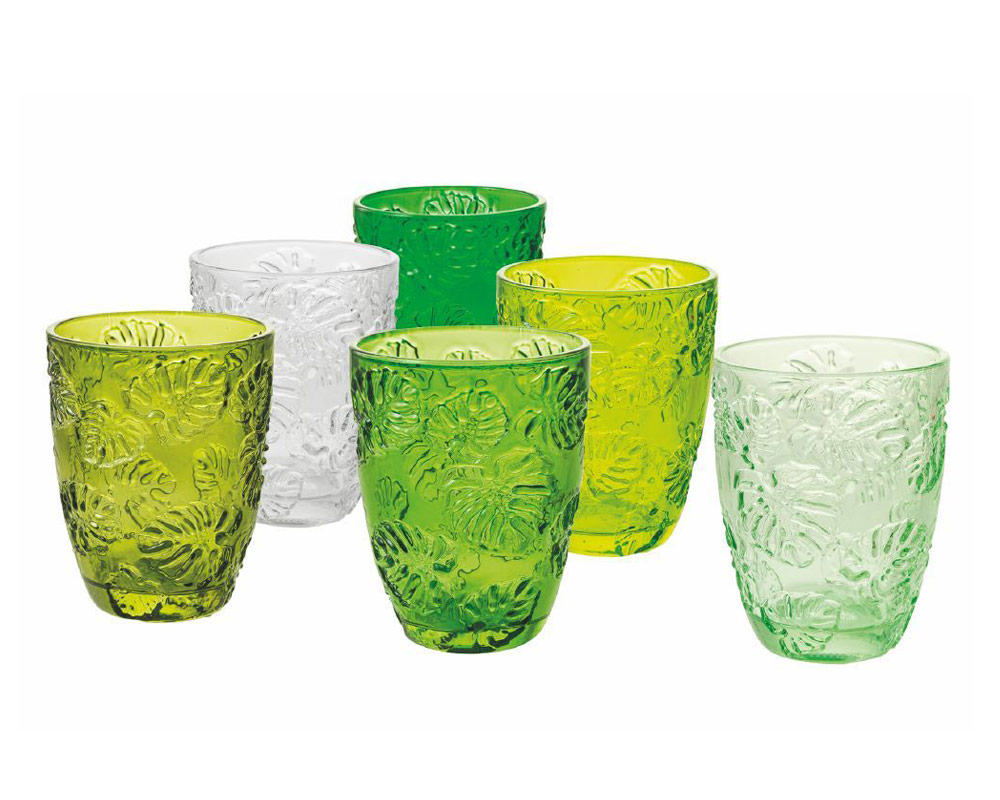 Set bicchieri d'acqua 6pz jungle