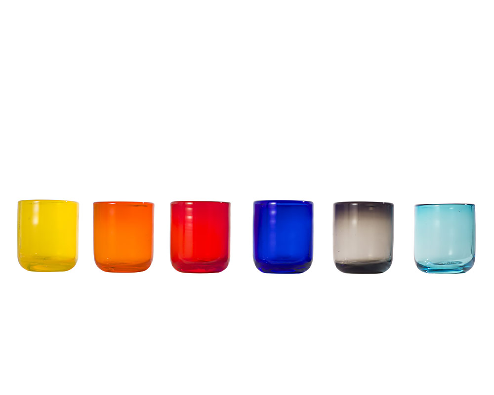 Set 6 bicchieri d'acqua Stromboli vetro