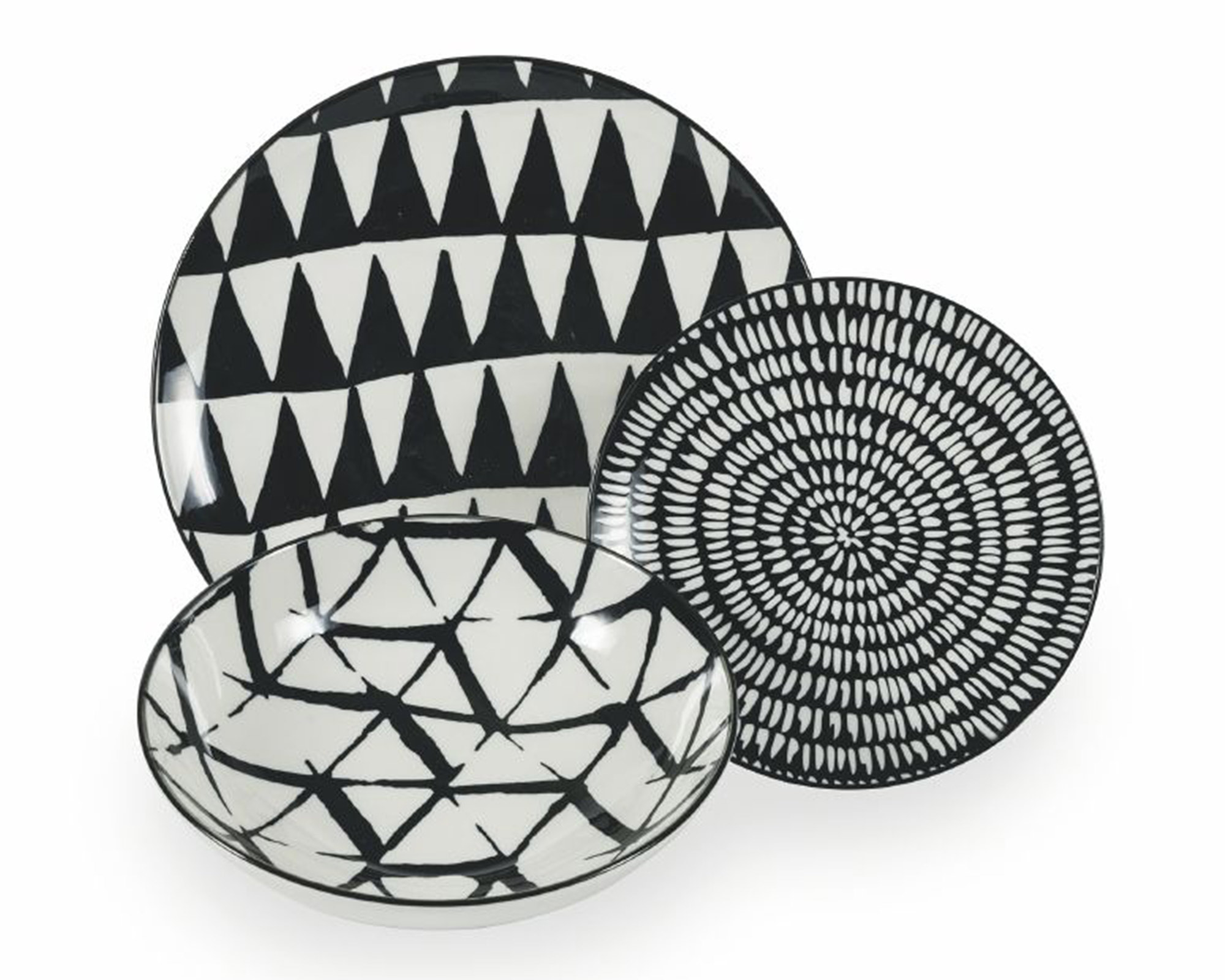 Servizio 18 Pz piatti Mokala black - immagine 2