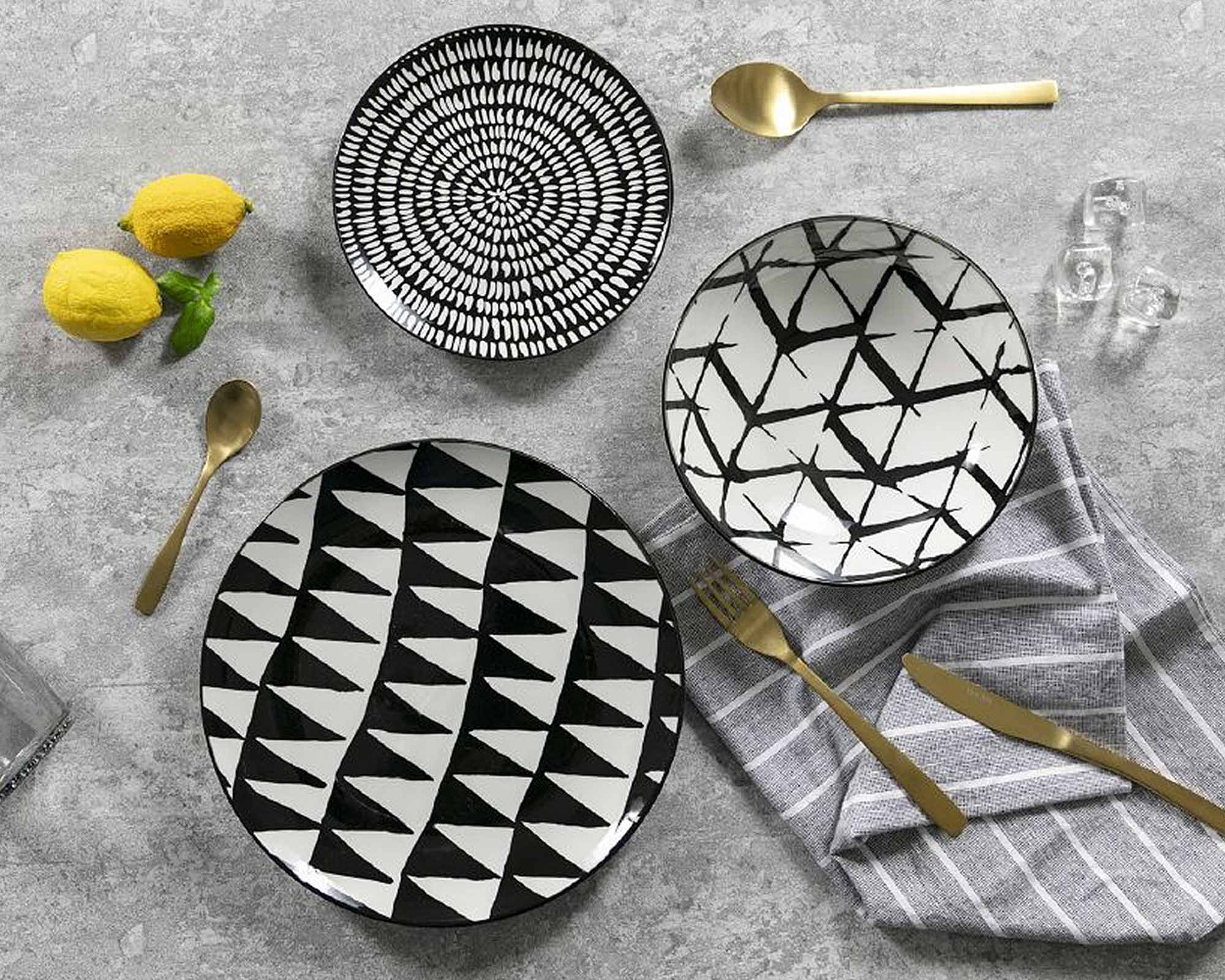 Servizio 18 Pz piatti Mokala black - immagine 4