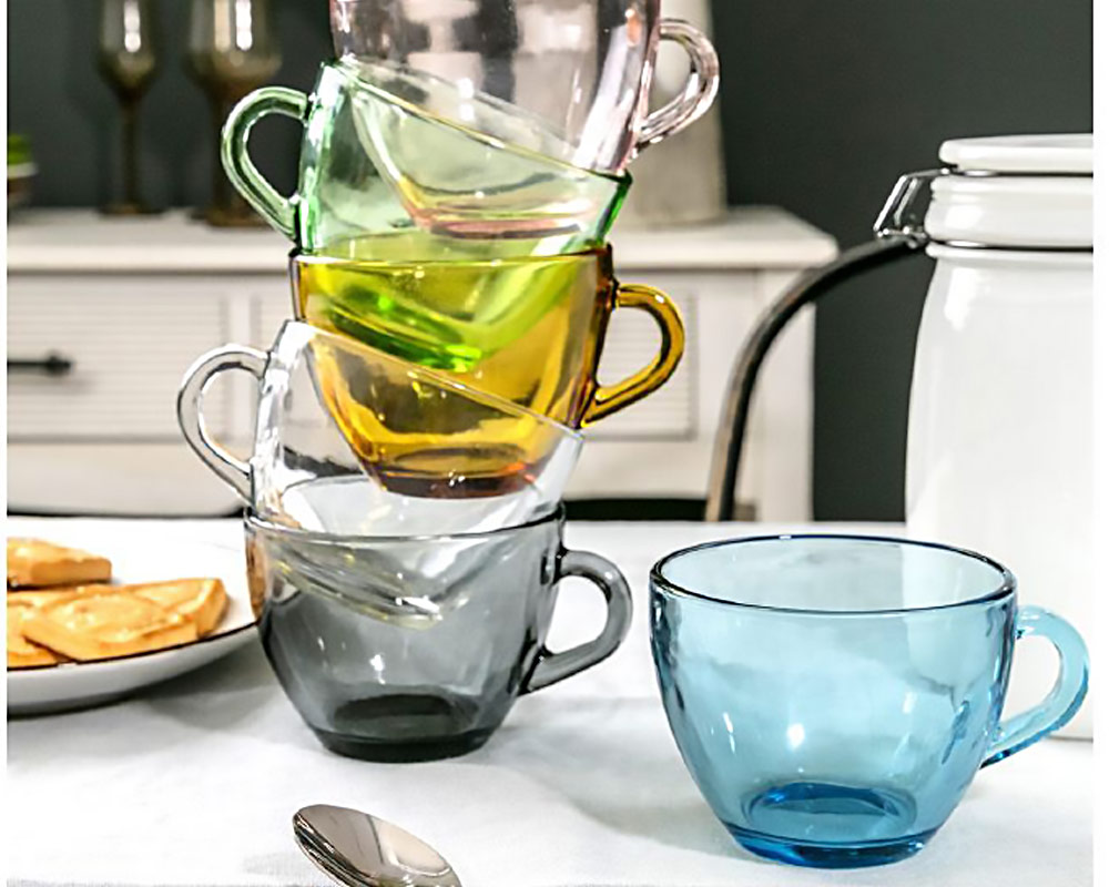 Tazza tè vetro colorato assortiti - FloralGarden