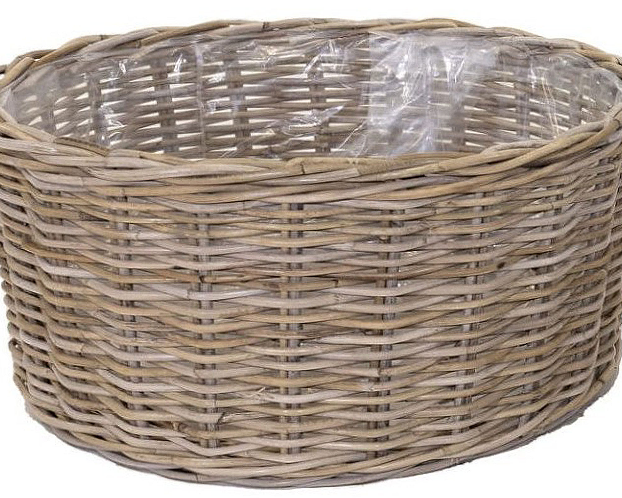 Cesta Intrecciata Cilindro Evi Piccola Naturale D40x24cm in Fibra Naturale - Mega Collections - immagine 2