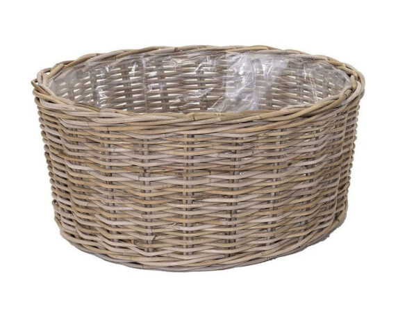 Cesta Intrecciata Cilindro Evi Piccola Naturale D40x24cm in Fibra Naturale – Mega Collections