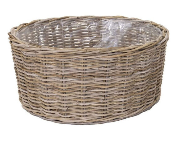 Cesta Intrecciata Cilindro Evi Piccola Naturale D58x28cm in Fibra Naturale – Mega Collections