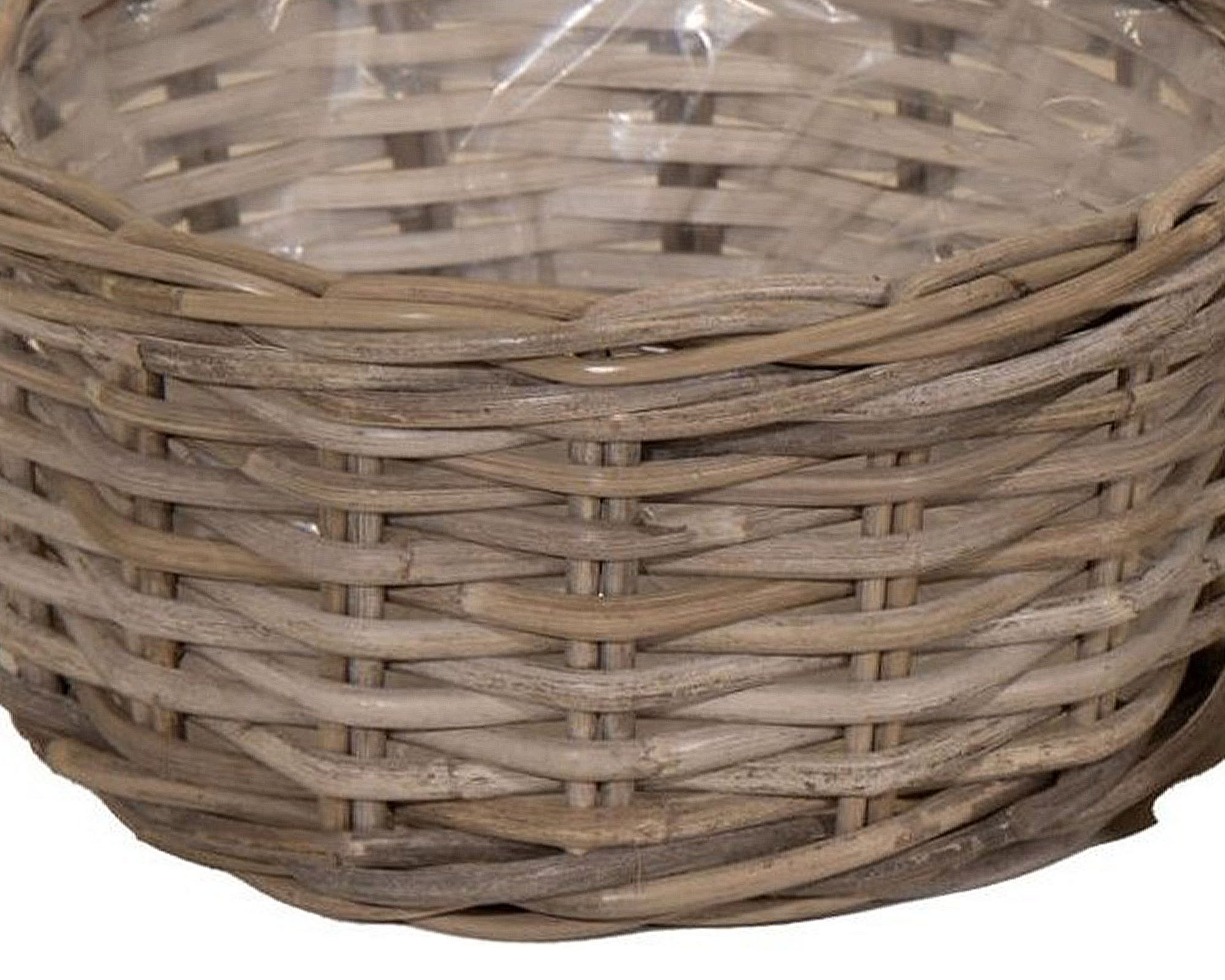 Cesta Intrecciata Cilindro Evi Naturale D25x12,5cm in Rattan - Mega Collections - immagine 2
