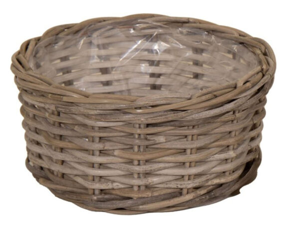 Cesta Intrecciata Cilindro Evi Naturale D25x12,5cm in Rattan – Mega Collections