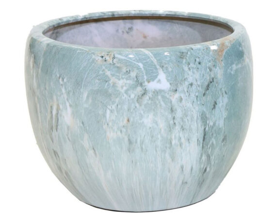 Cachepot Bombato Variegato Acqua Large D37x30cm in Argilla – Mega Collections
