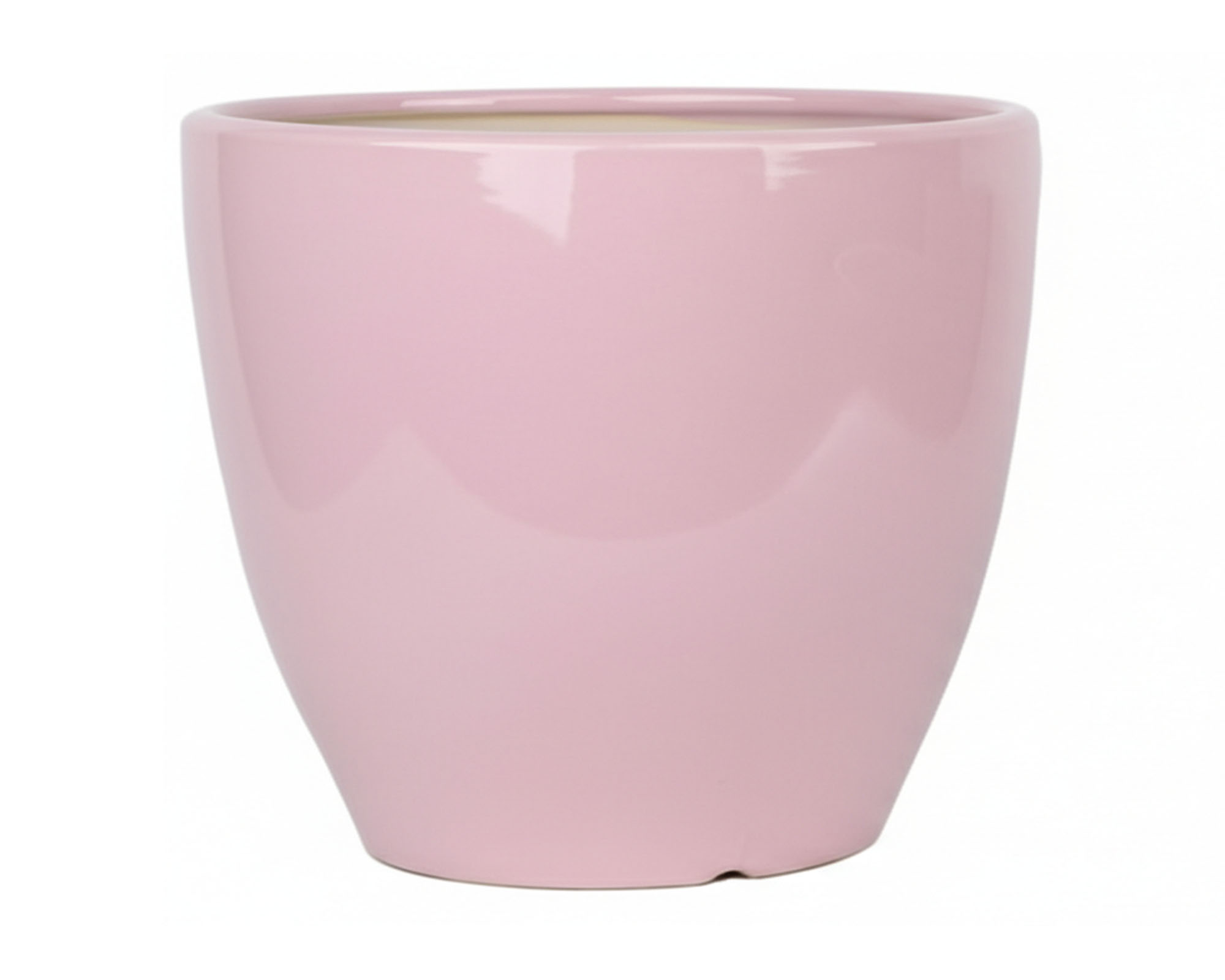 Cachepot Duet Egg Pot Pink Smaltato M D15x13cm in Ceramica - Mega Collections
