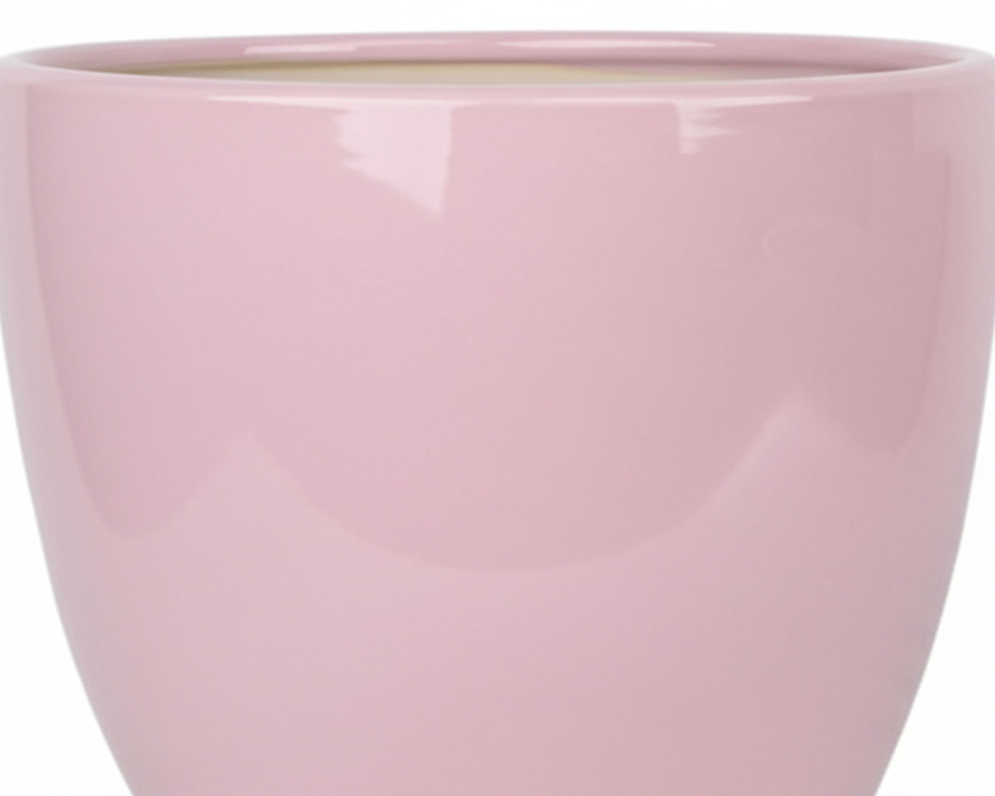 Cachepot Duet Egg Pot Pink Smaltato L D25,5x21,5cm in Ceramica - Mega Collections - immagine 2