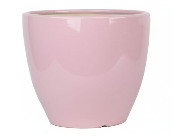 Cachepot Duet Egg Pot Pink Smaltato L D25,5×21,5cm in Ceramica – Mega Collections