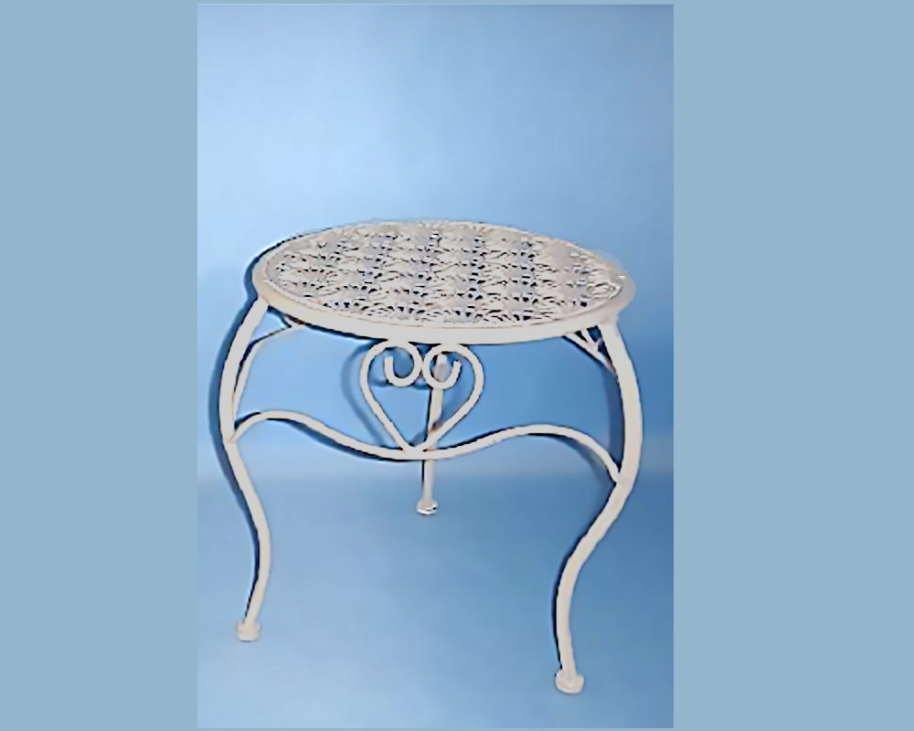 Alzata per piante tonda large grigio/metallo