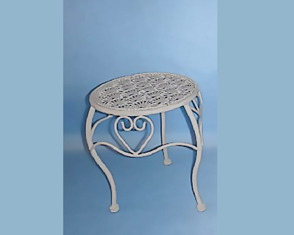 Alzata per Piante Tondo Grigio Small in Metallo