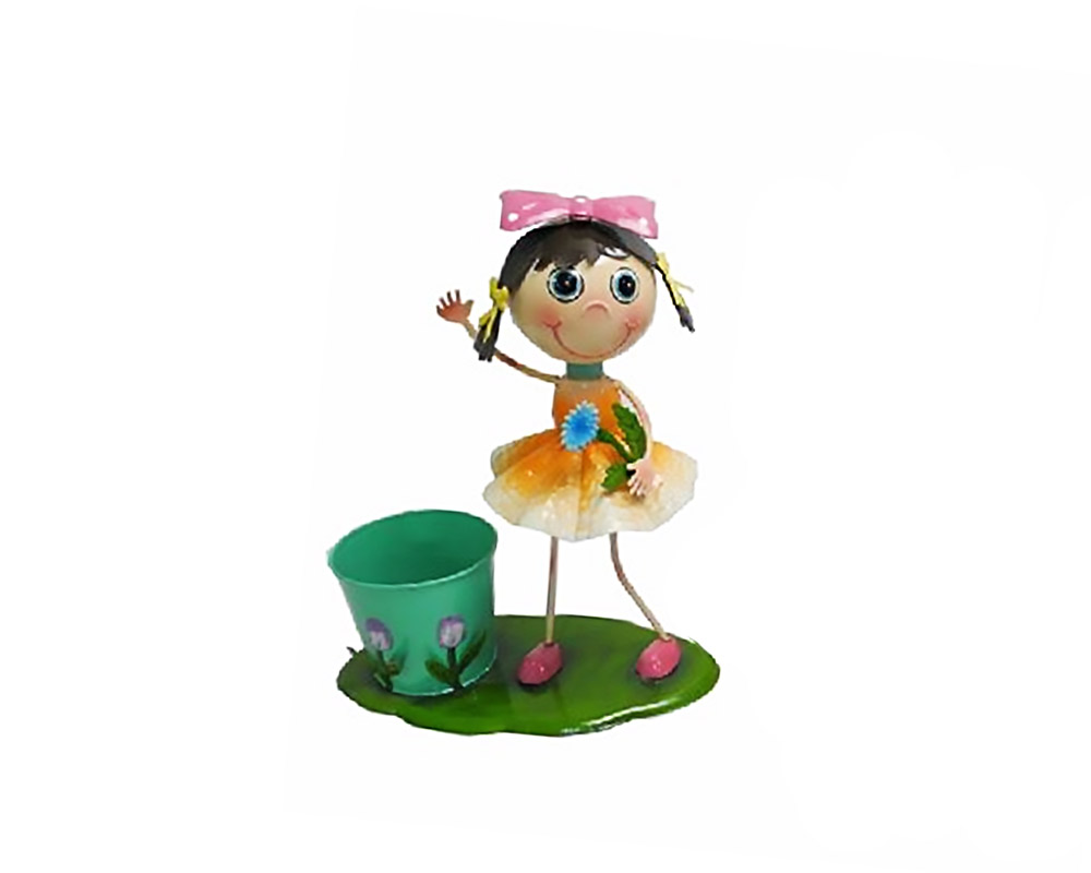 Ballerina porta piante latta mix color - immagine 2