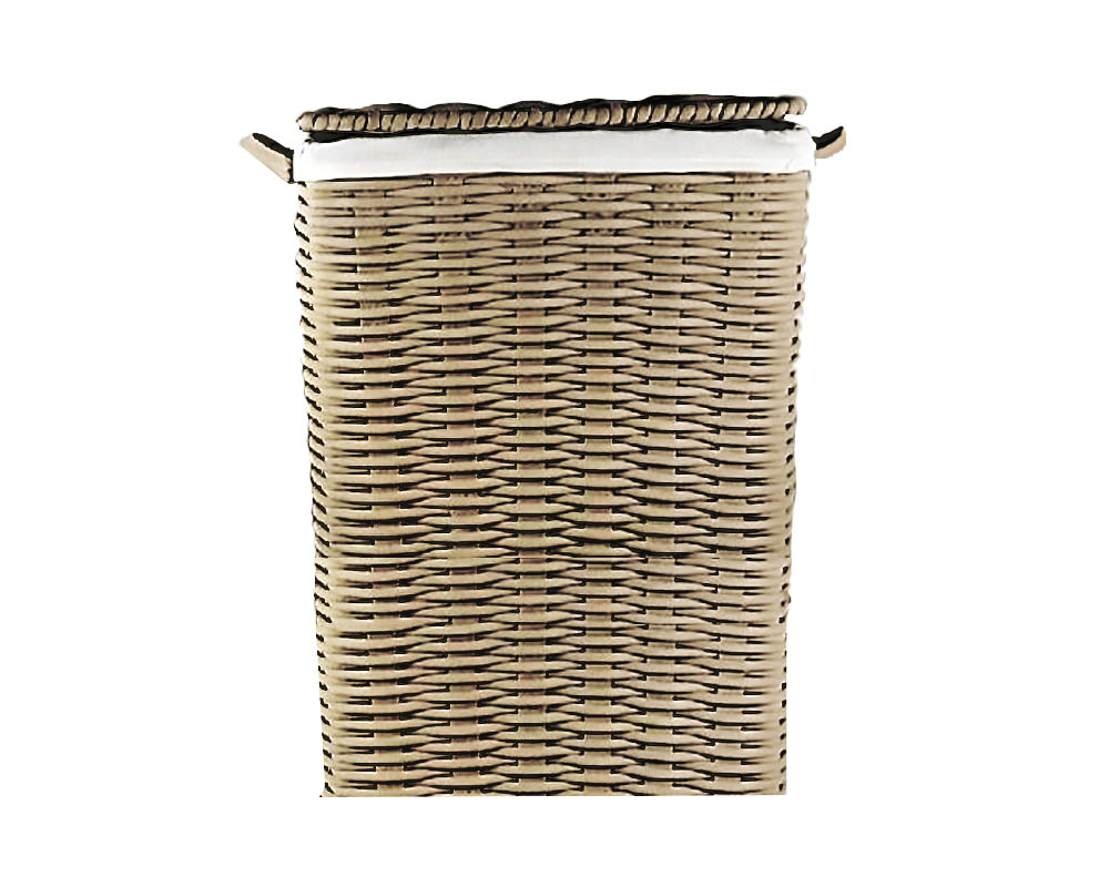 Cesto porta biancheria quadrato large kordy tortora