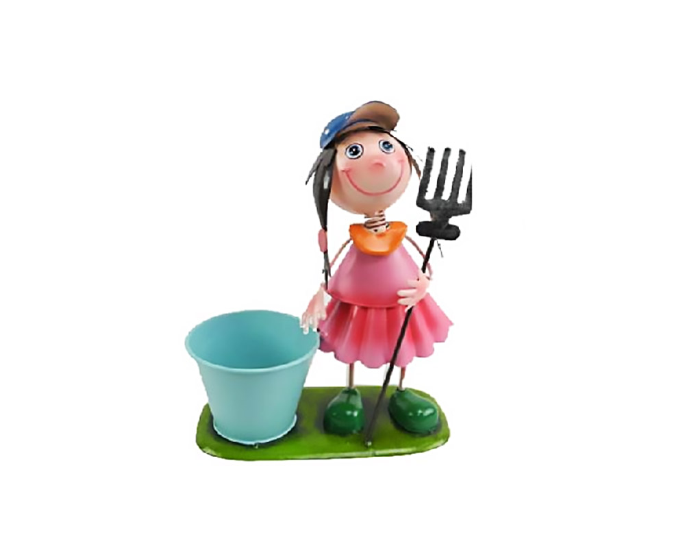 Bimbo Porta Piante Mix Color 21cm in Latta - immagine 2