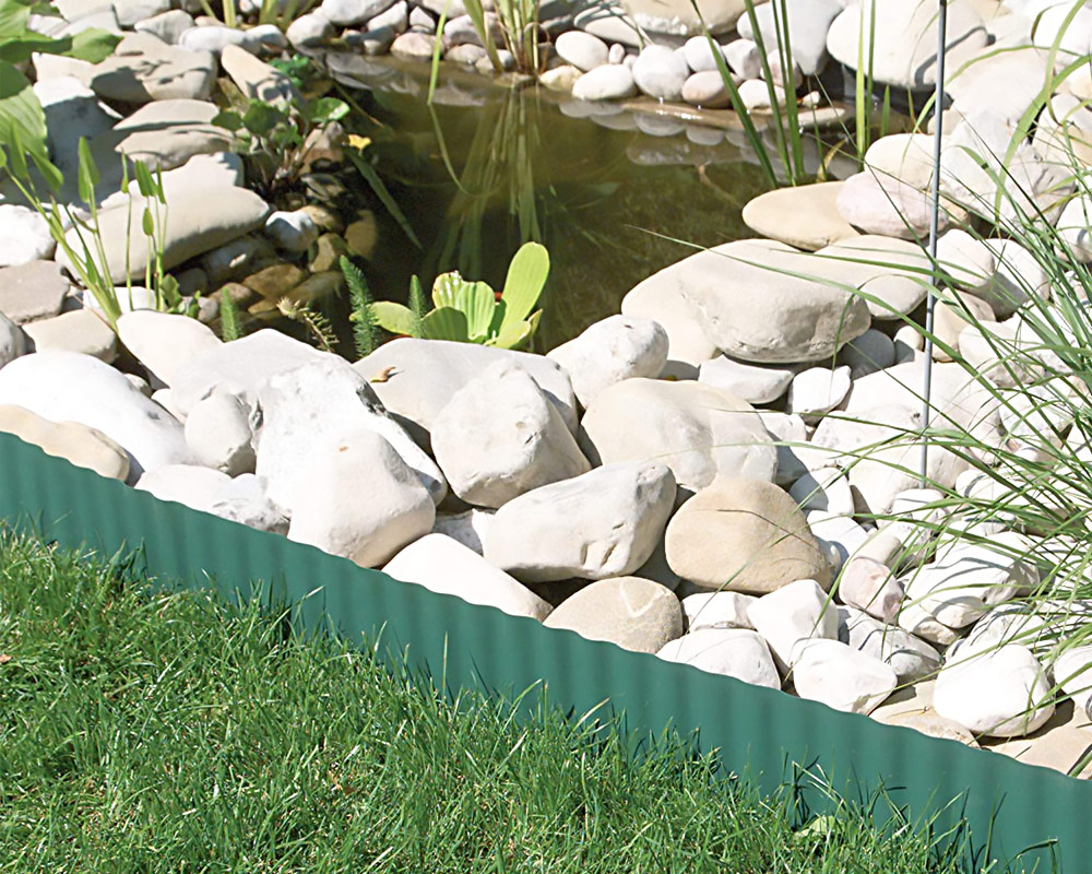 Bobina 10h Ondulata Divisoria per Aiuole Verde in Plastica - immagine 2