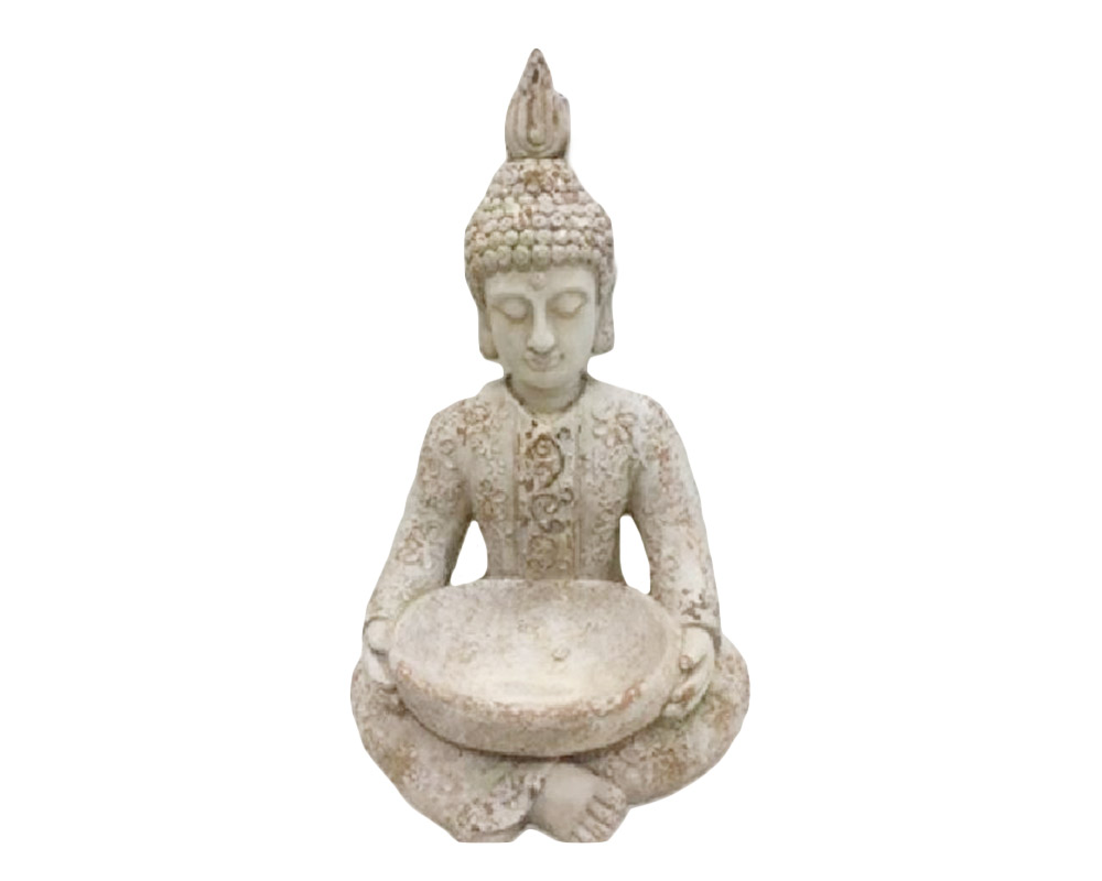 Statua buddha c/ciotola magnesite h49