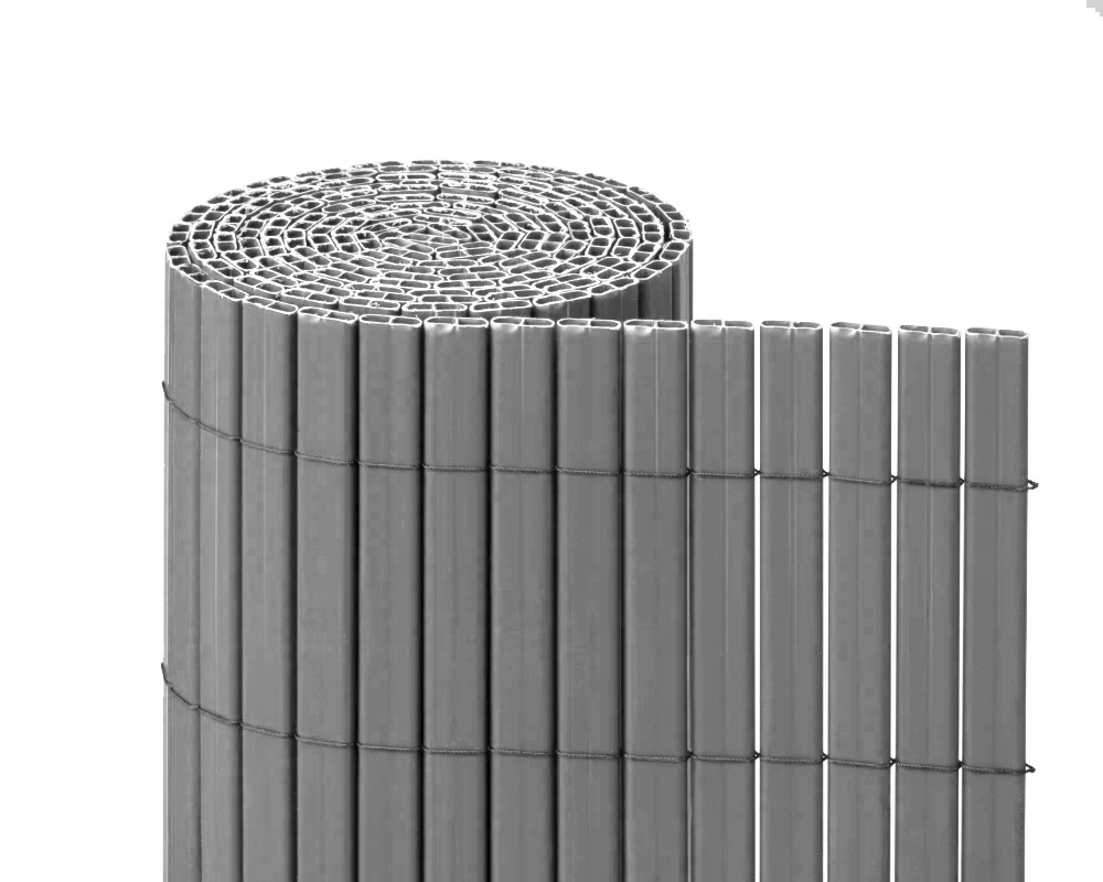 Canniccio bifacciale PVC 1,5x3 metri grigio