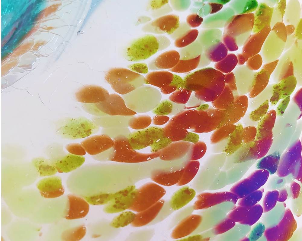 Centrotavola major ondulato vetro verde - immagine 2