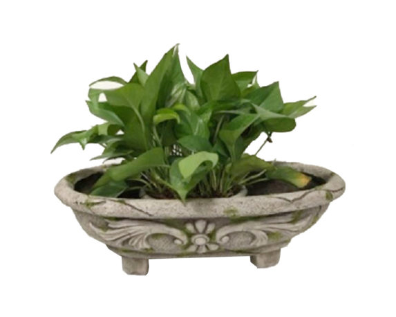 Ciotola Ovale Effetto in Pietra