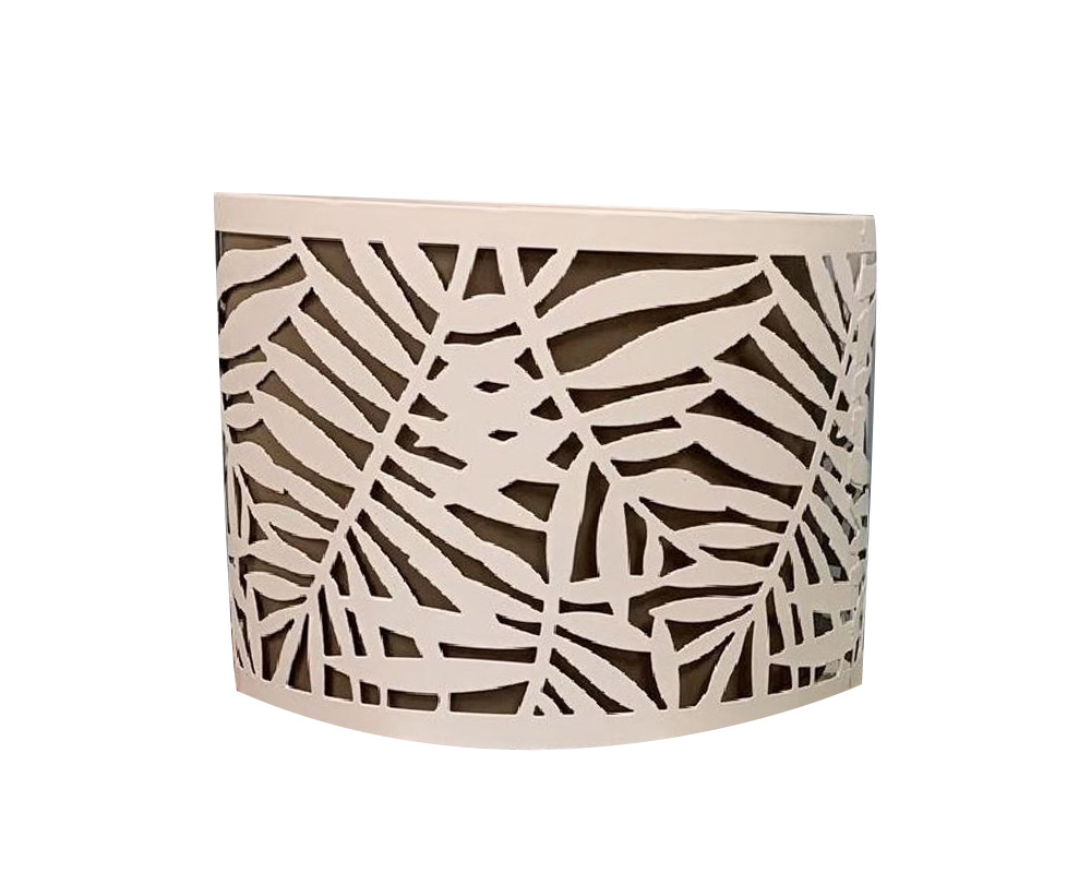 Coprivaso Foglie Large Bianco e Marrone in Metallo