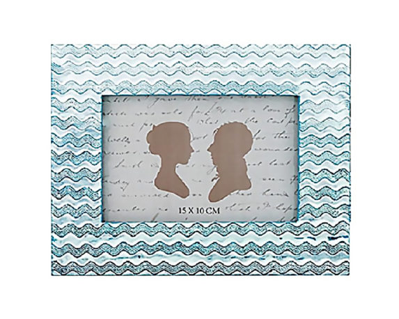 Cornice c-onde 15×21 crema/celeste