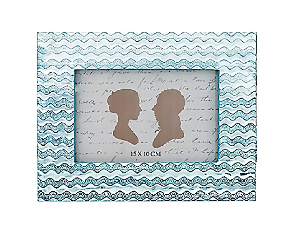 Cornice c-onde 15x21 crema/celeste