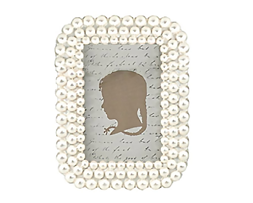 Cornice Rettangolare 9x12h con Perle in Resina
