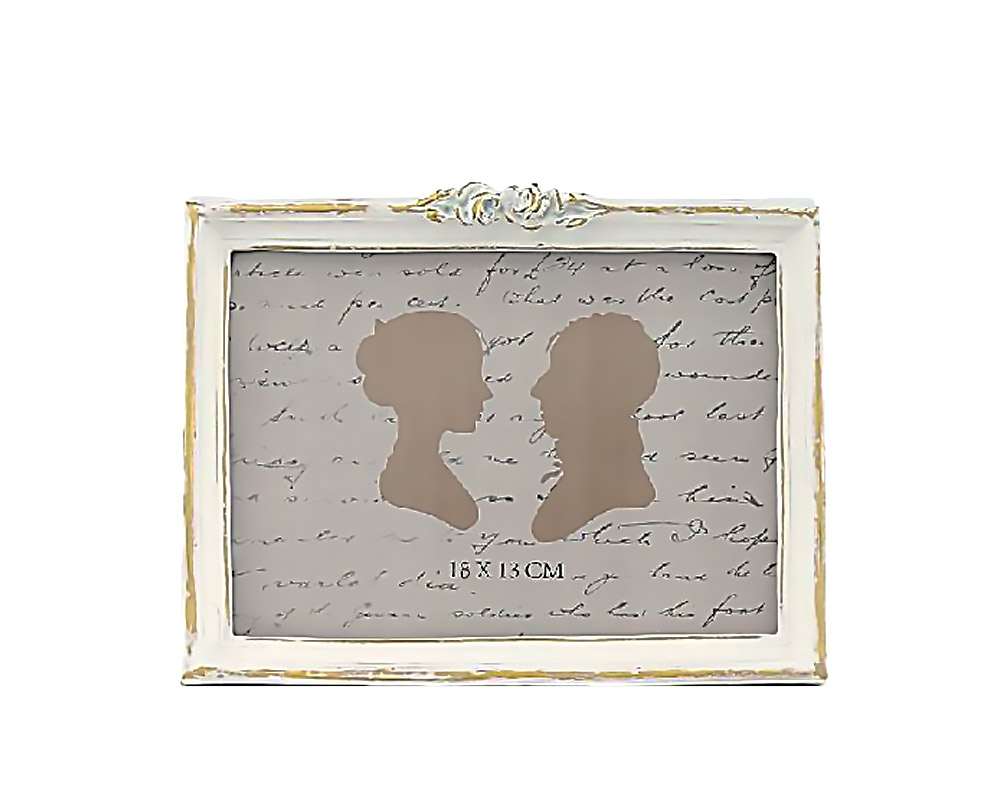 Cornice classica 20x15h bianco decapato oro